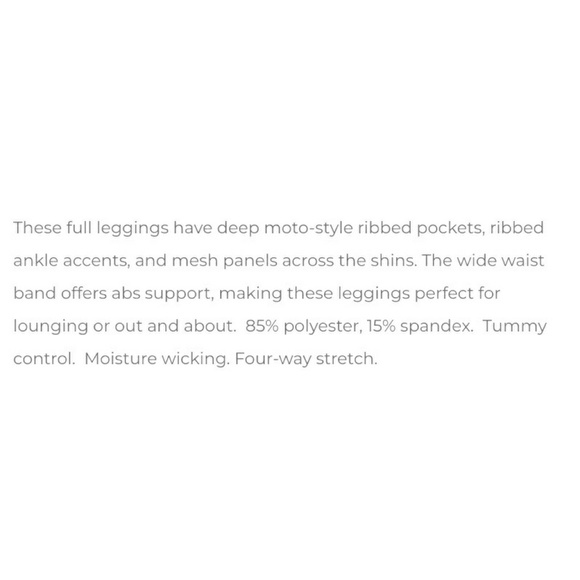 NWT-WHITE MOTO LEGGINGS w/RIBBD POCKETS & ACCENTS - Picture 6 of 7